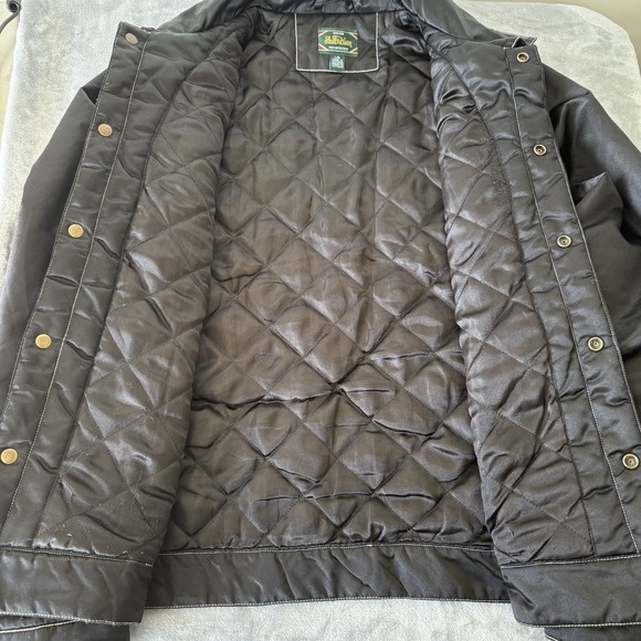 Men's Stall & Dean Black Satin Bomber Jacket"RED PEPPER PARIS"Jacket Paris Sz-L - Picture 4 of 10